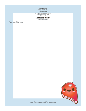 Happy Steak Letterhead Letterhead Template