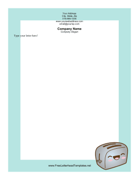 Happy Toaster Letterhead Letterhead Template