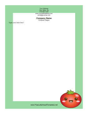 Happy Tomato Letterhead Letterhead Template