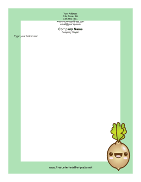 Happy Turnip Letterhead Letterhead Template