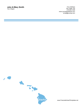 Hawaii Letterhead Letterhead Template