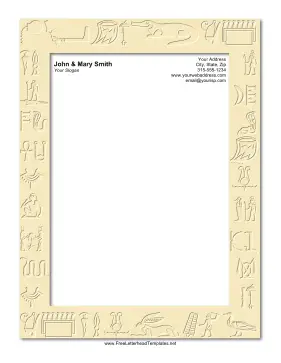 Hieroglyphics Letterhead Letterhead Template