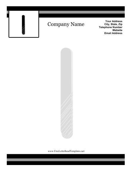 I Monogram Letterhead Letterhead Template