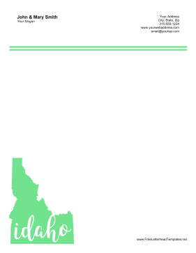 Idaho Letterhead Letterhead Template