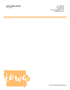 Iowa Letterhead Letterhead Template