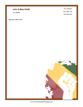 Juneteenth Letterhead Colorful Letterhead Template