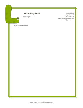 Kids Monogram L Letterhead Template