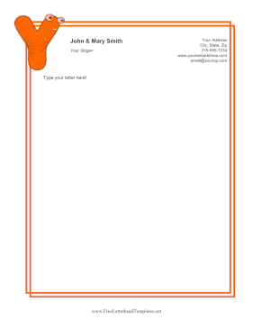 Kids Monogram Y Letterhead Template