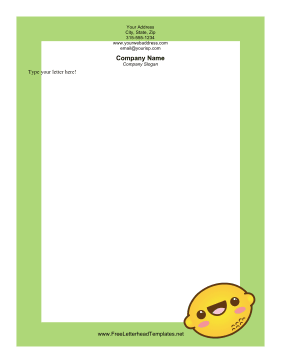 Lemon Letterhead Letterhead Template