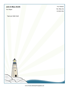 Lighthouse Letterhead Letterhead Template