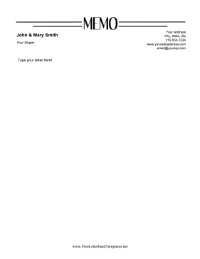 Memo Letterhead Letterhead Template