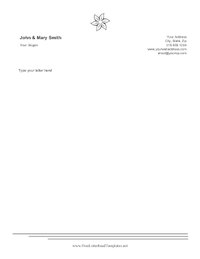 Minimalist Flower Letterhead Letterhead Template