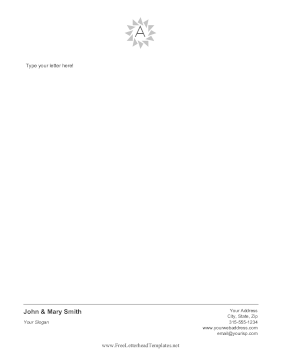 Minimalist Monogram A Letterhead Template