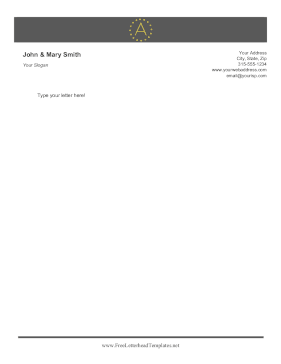 Minimalist Monogram A Color Letterhead Template