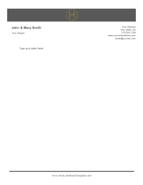 Minimalist Monogram H Color Letterhead Template