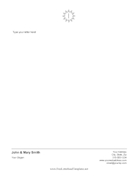 Minimalist Monogram I Letterhead Template