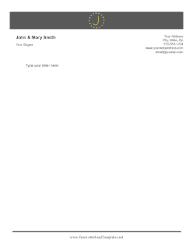 Minimalist Monogram J Color Letterhead Template