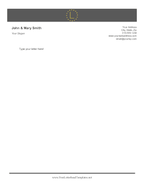 Minimalist Monogram L Color Letterhead Template