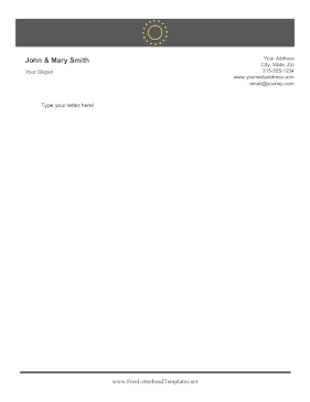 Minimalist Monogram O Color Letterhead Template