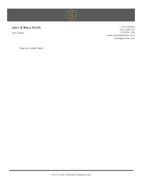 Minimalist Monogram S Color Letterhead Template