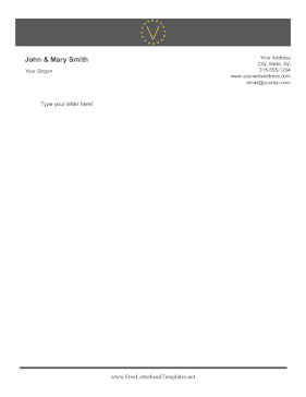 Minimalist Monogram V Color Letterhead Template