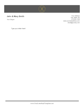 Minimalist Monogram X Color Letterhead Template