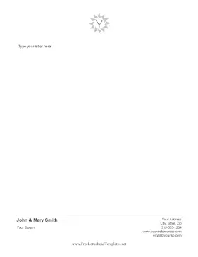 Minimalist Monogram Y Letterhead Template