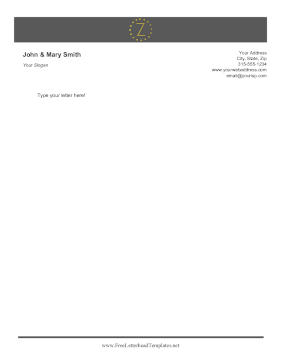 Minimalist Monogram Z Color Letterhead Template