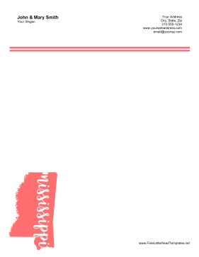 Mississippi Letterhead Letterhead Template