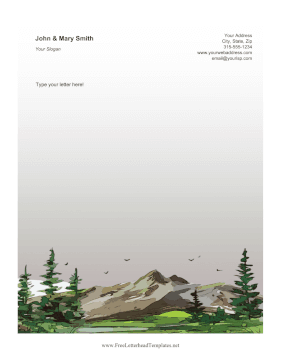 Mountains Letterhead Template