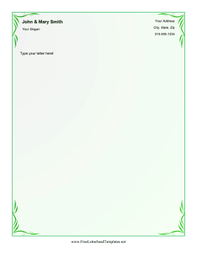 Nature Corners Letterhead Letterhead Template