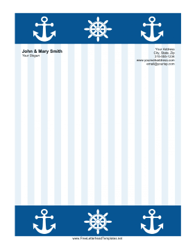 Nautical Letterhead Letterhead Template