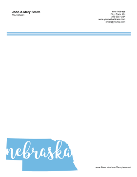 Nebraska Letterhead Letterhead Template