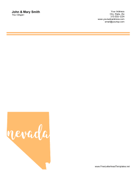 Nevada Letterhead Letterhead Template