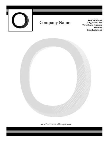 O Monogram Letterhead Letterhead Template