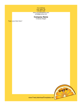 Orange Slice Letterhead Letterhead Template