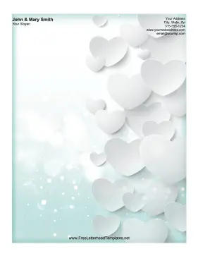 Paper Hearts Letterhead Letterhead Template