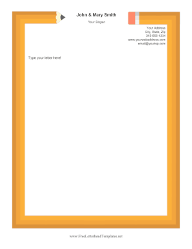 Pencil Border Letterhead Template