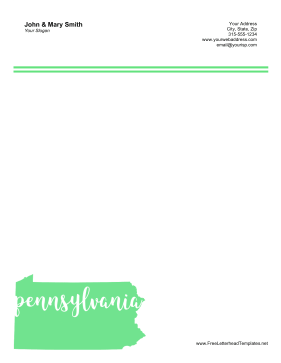 Pennsylvania Letterhead Letterhead Template