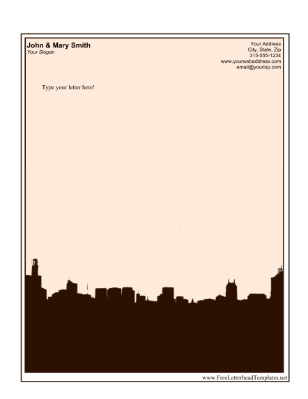 City Personal Letterhead Letterhead Template