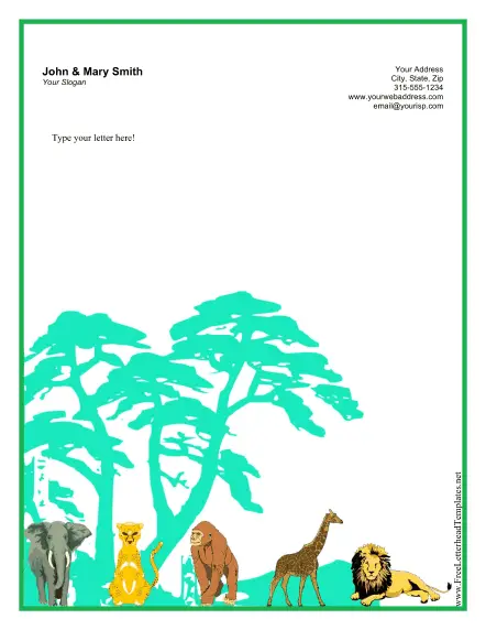 Jungle Letterhead Letterhead Template