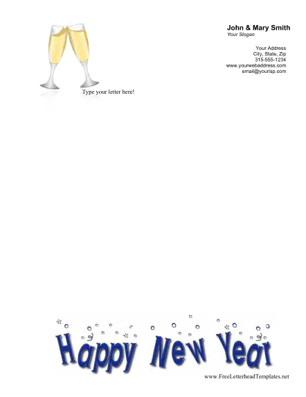 New Year Letterhead Letterhead Template