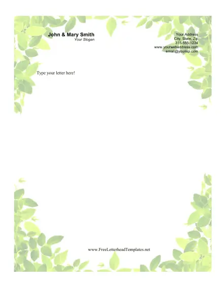 Plant Letterhead Letterhead Template