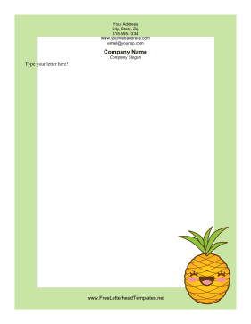 Pineapple Letterhead Letterhead Template