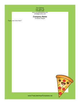 Pizza Slice Letterhead Letterhead Template