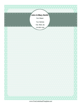 Polka Dots Letterhead Letterhead Template