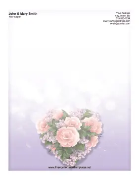 Pretty Bouquet Letterhead Letterhead Template