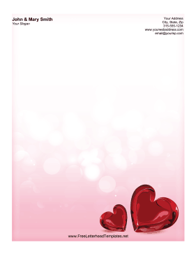 Pretty Valentine Letterhead Letterhead Template