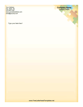 Puzzle Piece Letterhead Letterhead Template