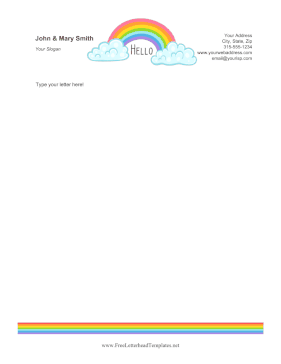 Rainbow Letterhead Template